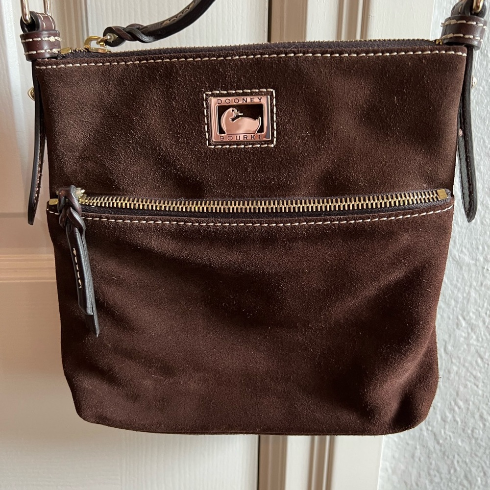 Dooney & Bourke brown suede crossbody